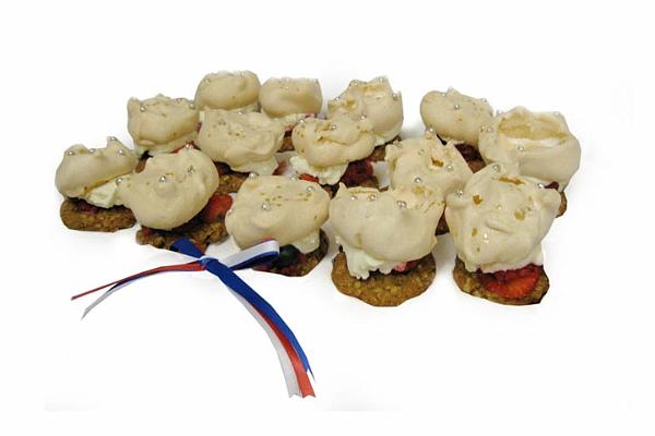 5. The winning  Jewel in the Crown. Oat biscuit covered with berries & cream, topped by a meringue crown with silver balls and_.jpg